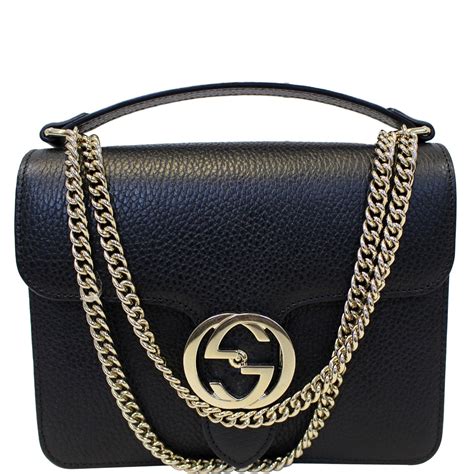 black cross body bag gucci|gucci crossbody black leather bag.